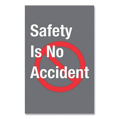 Notrax Safety Message Floor Mat, 194, 3/8 in x 3 ft W x 5 ft L, 24 oz Nylon, Vinyl, Vertical, Safety Is No Accident Message (921-194SNA35CH)