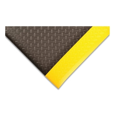 Notrax Diamond Sof-Tred™ Dyna-Shield® Anti-Fatigue Mat, 419, 1/2 in x 2 ft W x 3 ft L, PVC Foam, Black/Yellow (921-419S0023BY)