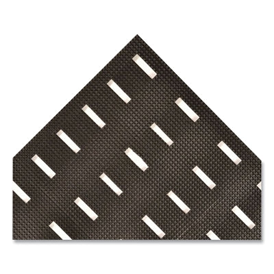 Notrax Cushion-Dek™ Anti-Slip Mat, 420, 7/16 in x 2 ft W x 3 ft L, 100% Recycled PVC, Black (921-420S0023BL)