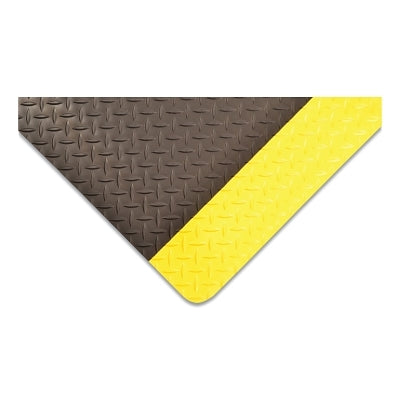 Notrax Cushion Trax® Anti-Fatigue Workstation Mat, 479, 9/16 in x 2 ft W x 3 ft L, Vinyl/PVC Foam, Black/Yellow (921-479S0023YB)