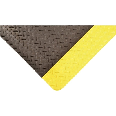 Notrax Ergo Trax™ Anti-Fatigue Mat, 485, 9/16 in x 3 ft W x 12 ft L, Rubber/Vinyl, Black/Yellow (921-485S0312YB)