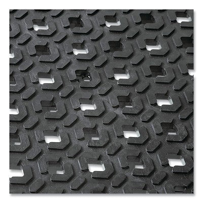 Notrax Cushion-Lok™ Drainage Floor Mat Tile, 520, 7/8 in x 12 in W x 12 in L, PVC, Black (921-520S1212BL)