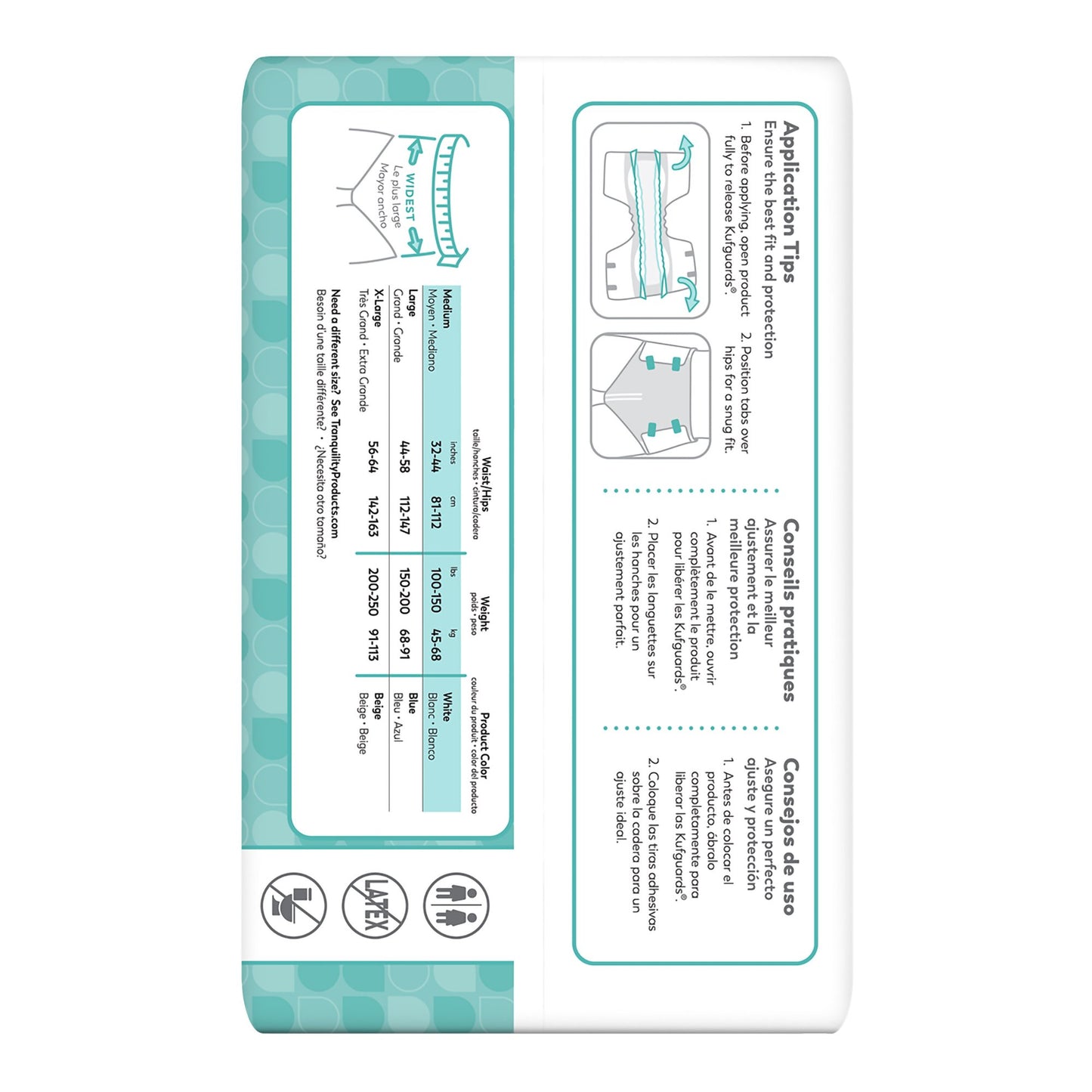 Tranquility® Essential Unisex Incontinence Brief Medium Disposable Moderate Absorbency (884706_CS)