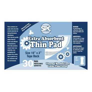 SPC Incontinence Liner 12 Inch Length Moderate Absorbency Thermal Bonded Core One Size Fits Most (1122832_PK)