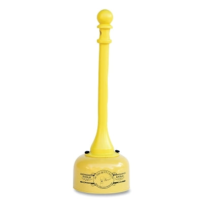 Eagle Manufacturing Butt Can, 2 gal, 11 in dia, 35 in H, Galvanized Steel, Poly Tube, Yellow (925-1202)