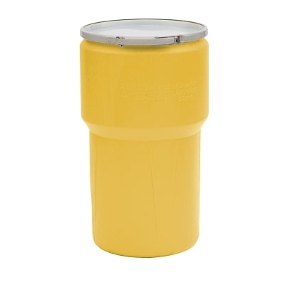 Eagle Manufacturing Poly Drum, Lab Pack Open-Head, Metal Lever-Lock Lid, Yellow, 30 gal (925-1610M)