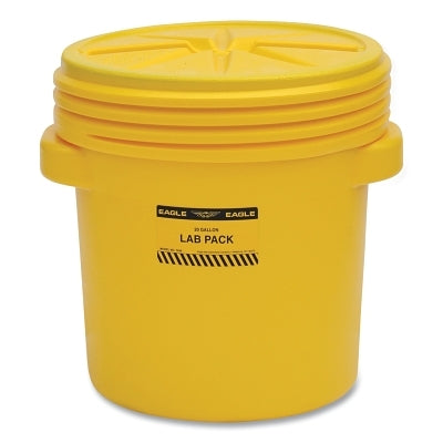 Eagle Manufacturing Poly Drum, Lab Pack, Screw-On Lid, Yellow, 20 gal (925-1650)