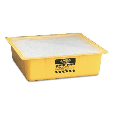 Eagle Manufacturing Polypropylene-Filled Drip Pan, 10-1/2 in x 10-1/2 in x 3 in, Yellow (925-1670)