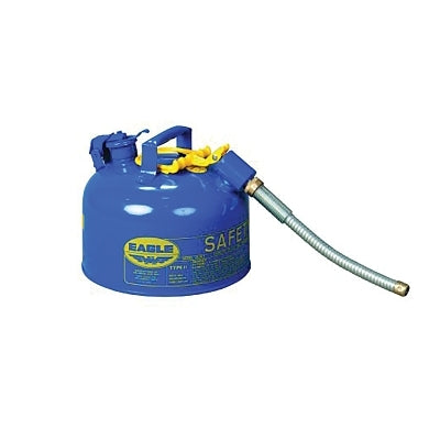 Eagle Manufacturing Safety Can, Type II, 2-1/2 gal, 24-ga Galvanized Steel, Kerosene, Blue, Includes 7/8 in Flexible Spout (925-U226SB)