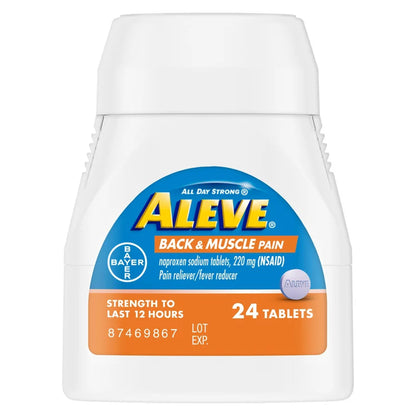 Aleve® Back Pain Relief 220 mg Strength Naproxen Sodium Tablet 24 per Bottle (1229958_BT)