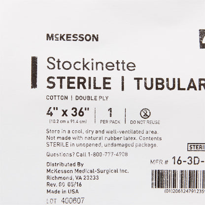 McKesson Surgical Stockinette Tubular 4 X 36 Inch Sterile (457660_CS)