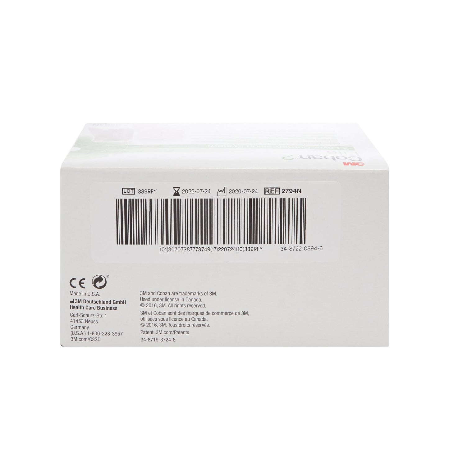 3M™ Coban™2 Lite 2 Layer Compression Bandage System 4 Inch X 2-9/10 Yard / 4 Inch X 5-1/10 Yard Self-Adherent / Pull On Closure Tan / White NonSterile 25 to 30 mmHg (989622_BX)