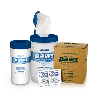 P.A.W.S.® Hand Sanitizing Wipe 100 Count Ethyl Alcohol Wipe Individual Packet (628359_EA)