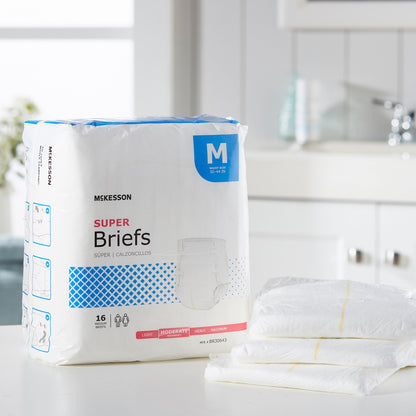 McKesson Unisex Adult Incontinence Brief Medium Disposable Moderate Absorbency (1123841_BG)