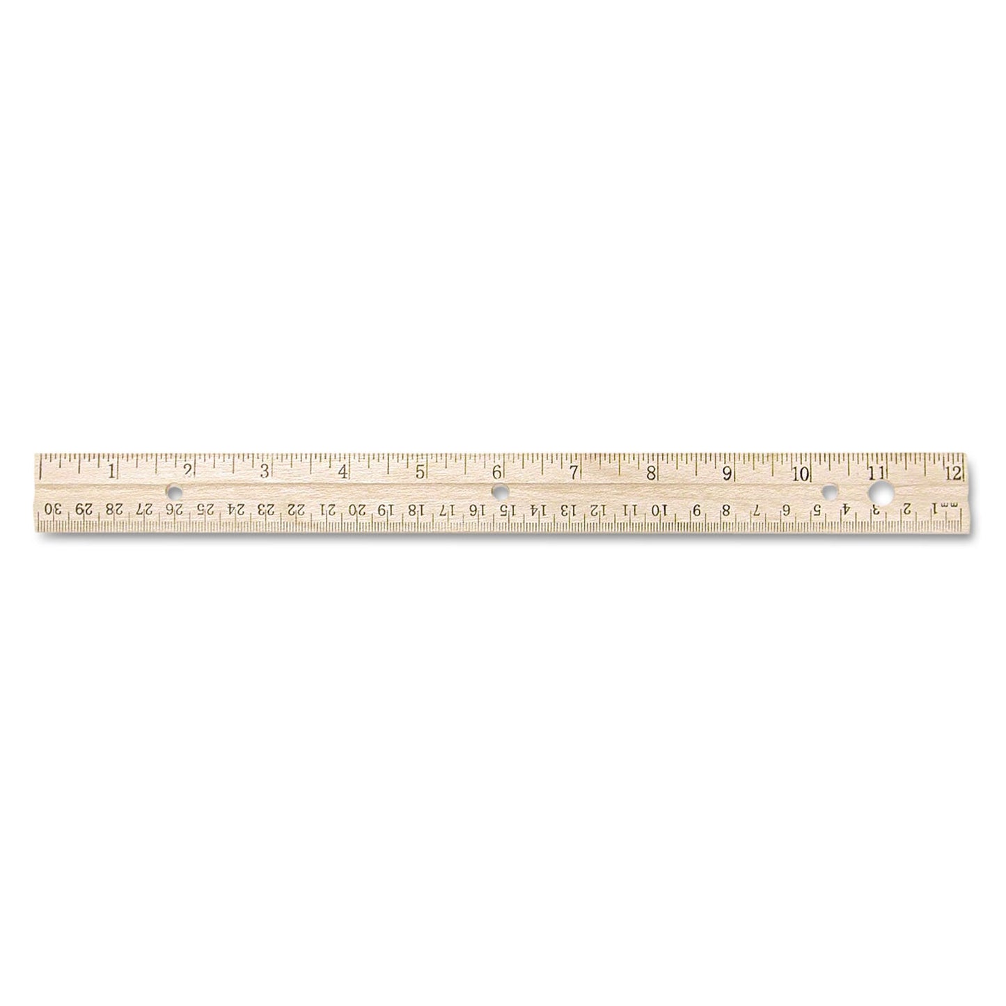 westcott-three-hole-punched-wood-ruler-english-and-metric-with-metal-edge-num-acm10702_1