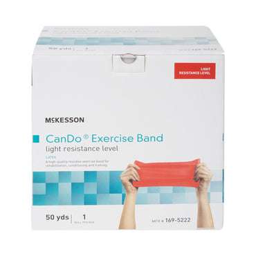 McKesson CanDo® Exercise Resistance Band Red 5 Inch X 50 Yard Light Resistance (1073311_EA)