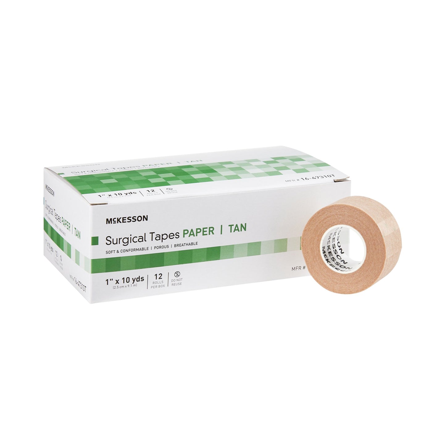 McKesson Medical Tape Tan 1 Inch X 10 Yard Paper NonSterile (1055584_CS)