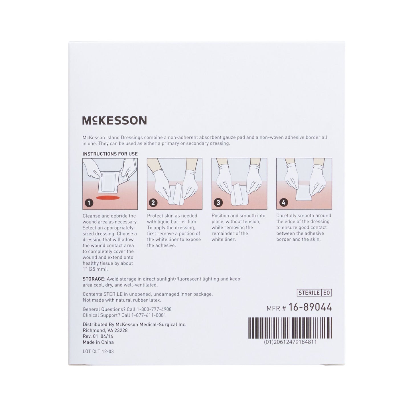 McKesson Island Dressing 4 X 4 Inch Square Sterile (491826_EA)