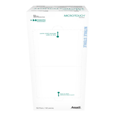 Micro-Touch® Exam Glove Large Sterile Pair Nitrile Extended Cuff Length Textured Fingertips Blue Chemo Tested (640517_BX)
