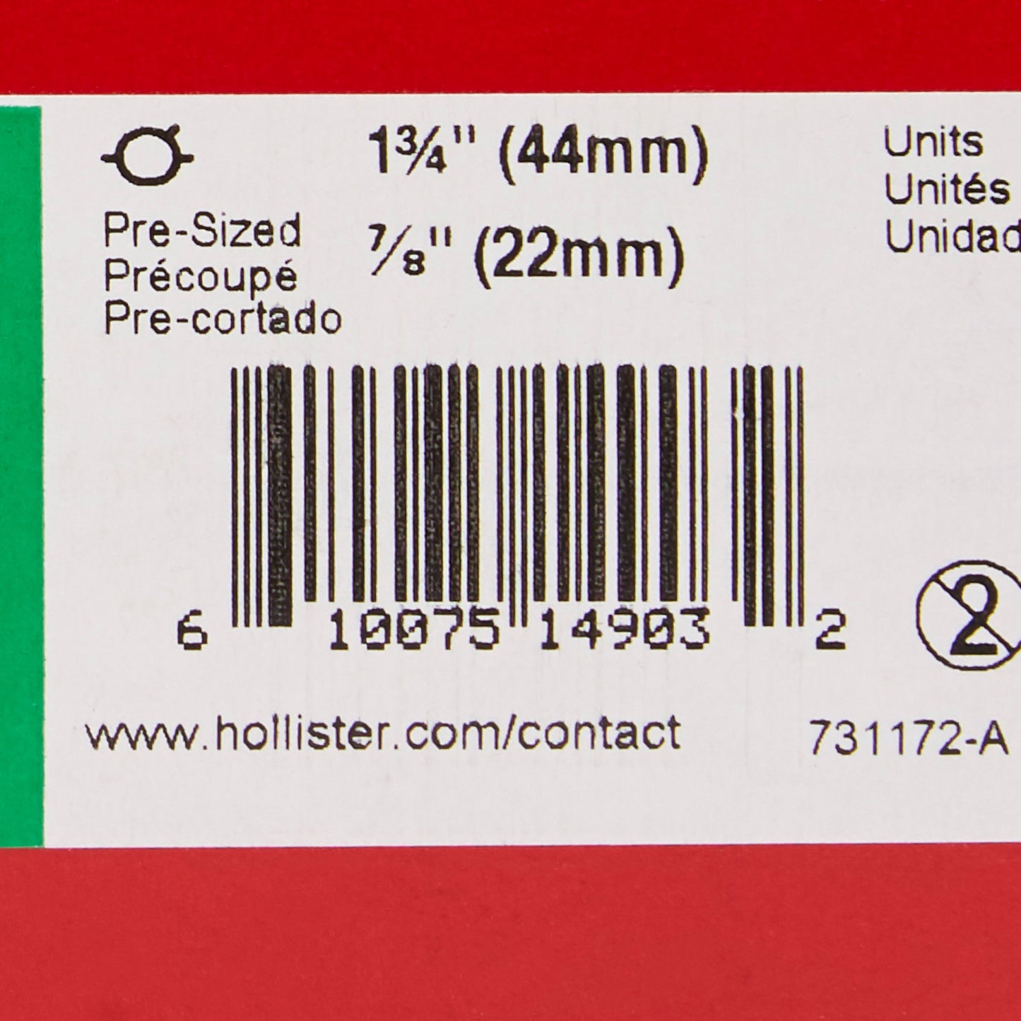 FlexTend™ Ostomy Barrier Precut, Extended Wear Adhesive Tape 44 mm Flange Green Code System Hydrocolloid 7/8 Inch Opening (485632_BX)
