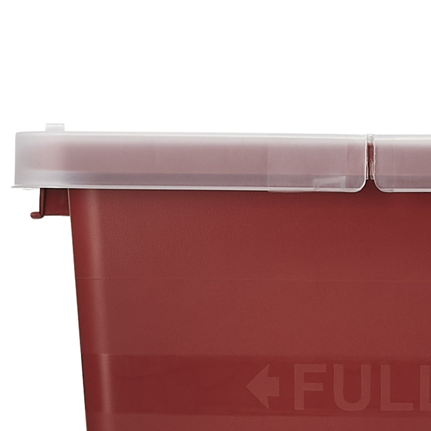 SharpSafety™ Sharps Container Red Base 17-1/2 H X 15-1/2 W X 11 D Inch Vertical Entry 8 Gallon (150719_CS)