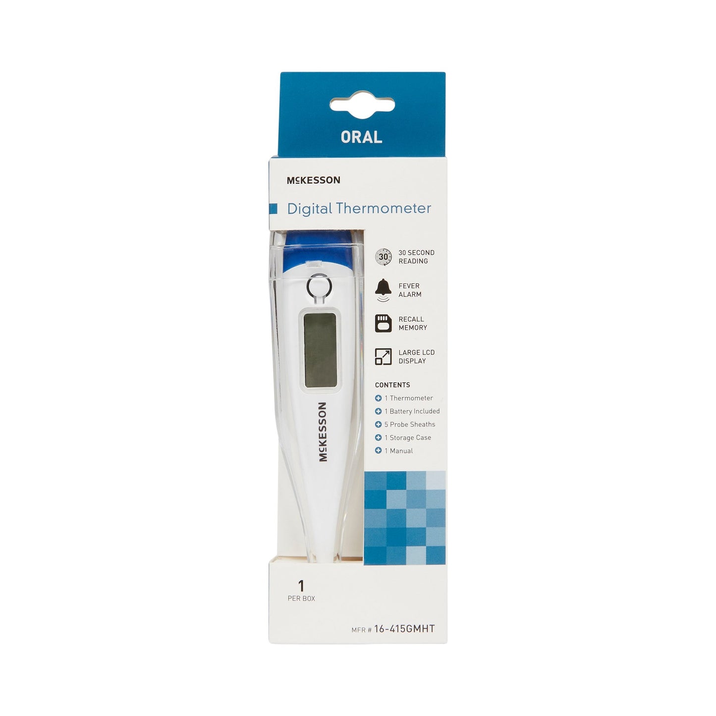 McKesson Digital Stick Thermometer Oral Probe Handheld (1125662_EA)