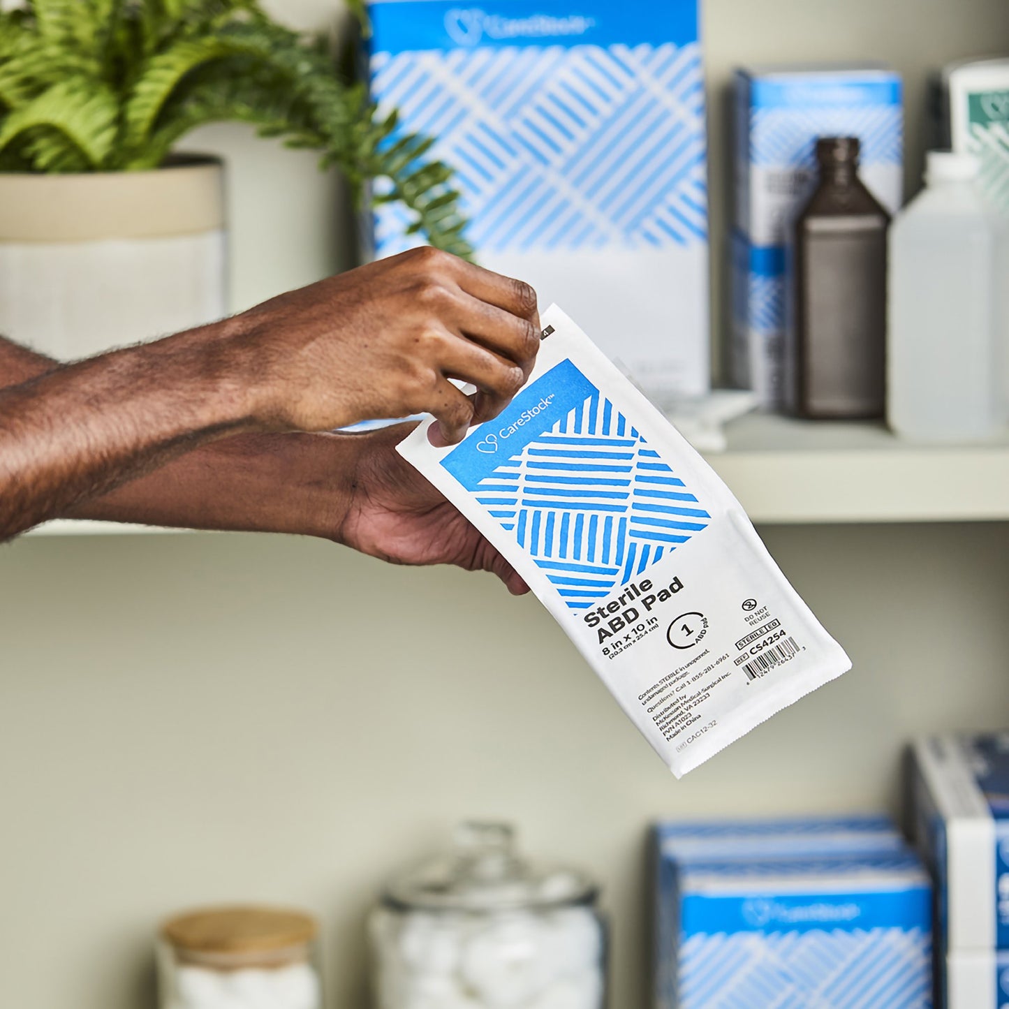 CareStock™ Abdominal Pad 8 X 10 Inch Sterile 1 per Pack (1242222_CS)