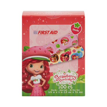 American® White Cross Stat Strip® Adhesive Strip 3/4 X 3 Inch Plastic Rectangle Kid Design (Strawberry Shortcake) Sterile (980580_BX)