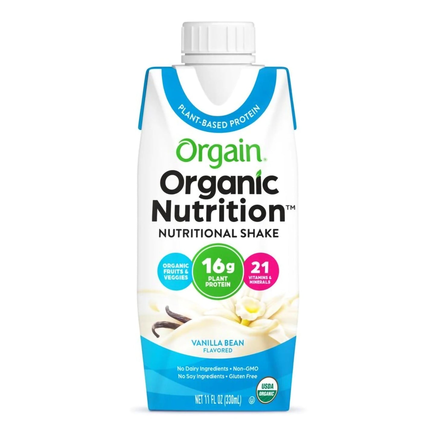 Organic Nutrition™ Vegan Oral Supplement Vanilla Bean Flavor Liquid 11 oz. Carton (1112296_EA)