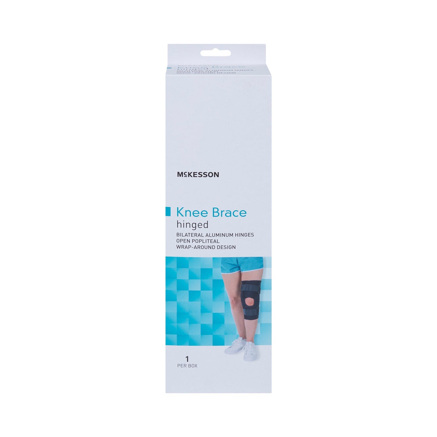 McKesson Knee Brace 3X-Large Wraparound / Hook and Loop Strap Closure with D-Rings 28 to 30-1/2 Inch Circumference Left or Right Knee (1159105_EA)