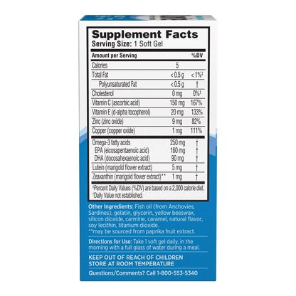 Ocuvite® Adult 50+ Multivitamin Supplement Ascorbic Acid / Vitamin E 30 IU - 150 mg Strength Softgel 50 per Bottle (902215_BT)