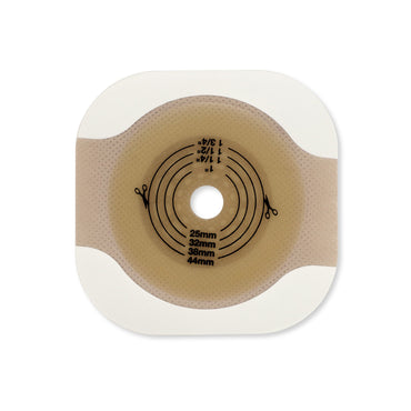 New Image™ Flat CeraPlus™ Ostomy Barrier Precut, Extended Wear Adhesive Tape Borders 1-3/4 Inch Flange Green Code 1 Inch Opening (1195893_BX)