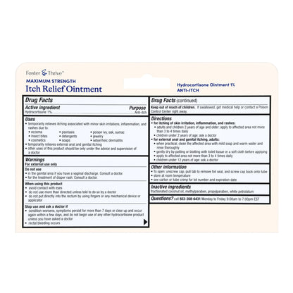 Foster & Thrive™ Itch Relief 1% Strength Ointment 1 oz. Tube (1245001_EA)