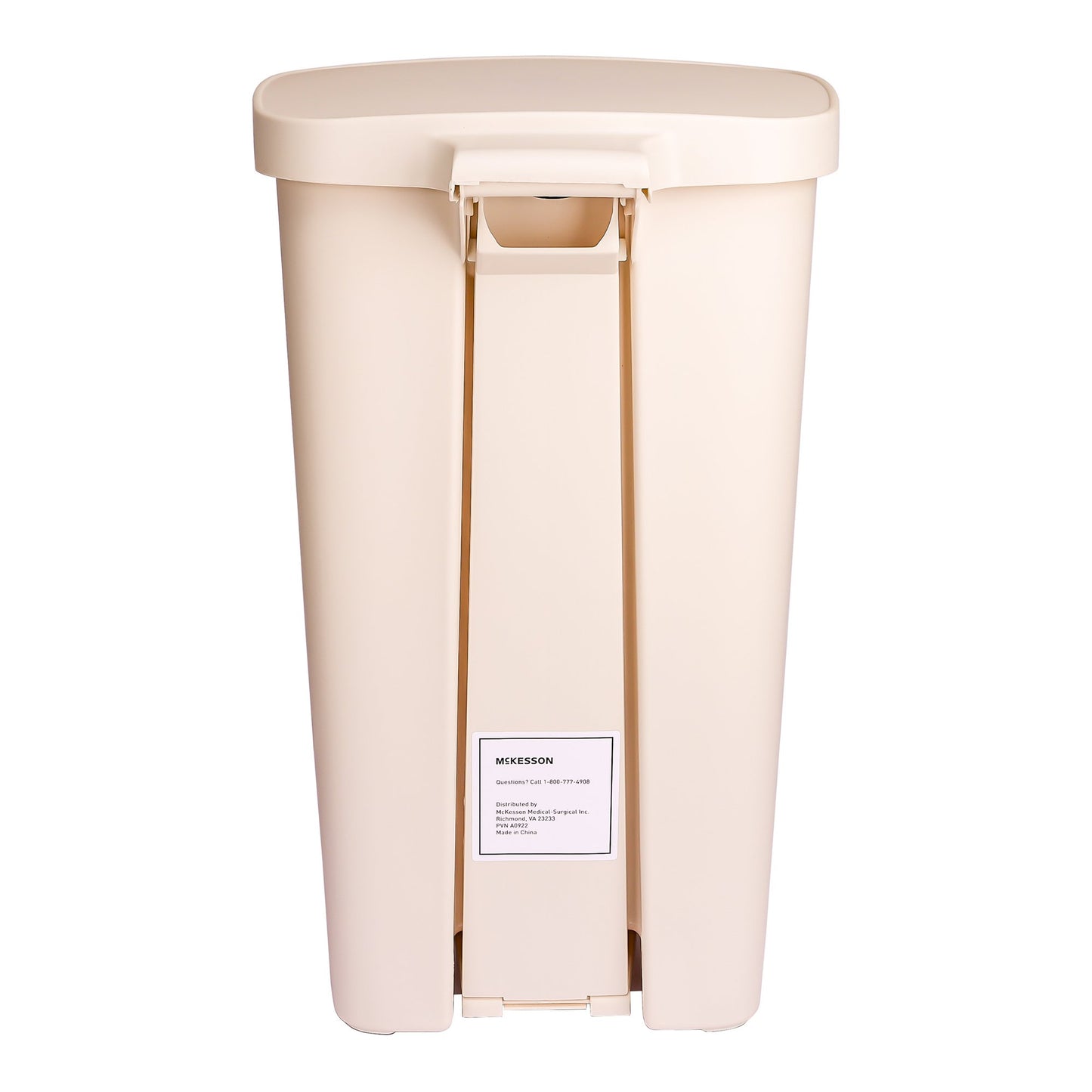 McKesson Trash Can 52 Quart / 13 gal. Beige Plastic Rectangular (1223704_CS)