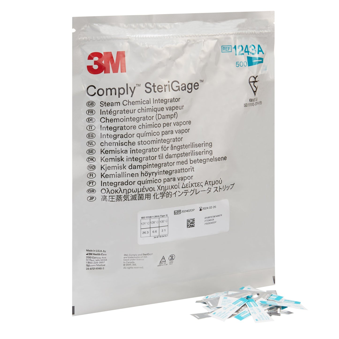 Attest™ Sterilization Chemical Integrator Strip Steam 2 Inch Length (134499_BG)