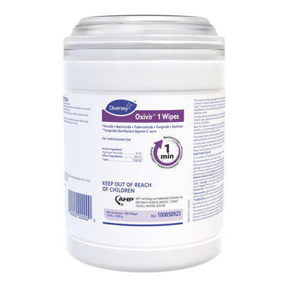 Oxivir® 1 Surface Disinfectant Cleaner Premoistened Broad Spectrum Manual Pull Wipe 160 Count Canister Scented NonSterile (1162531_CS)