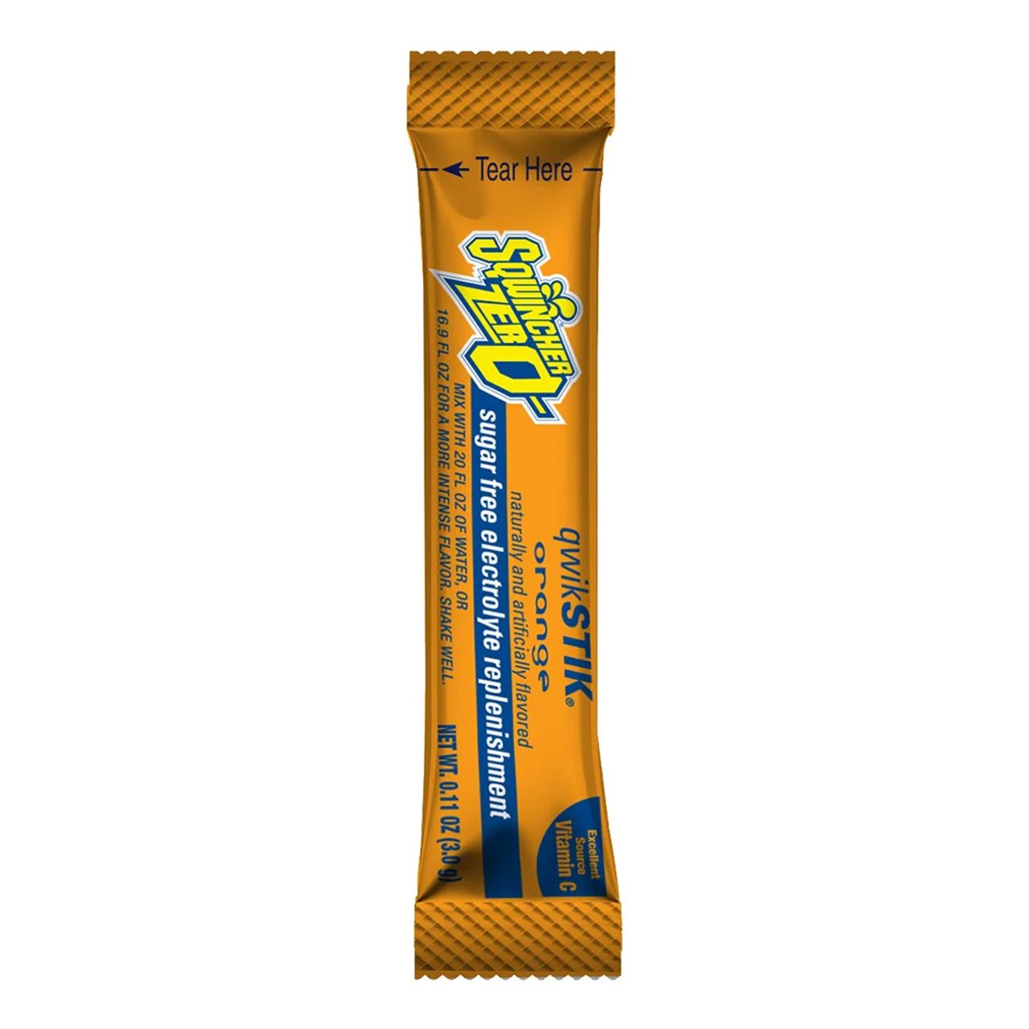 Sqwincher® Quik Stik® Zero Oral Electrolyte Solution Orange Flavor 0.11 oz. Electrolyte (1057737_CS)