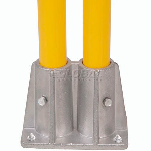 Global Industrial Double Socket Base For Pedestrian Barrier (WB940375)