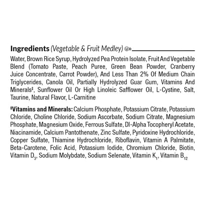 Compleat® Pediatric Peptide 1.0 Pediatric Tube Feeding Formula Vegetable / Fruit Medley Flavor 250 mL Reclosable Carton Liquid Plant Based (1228010_EA)