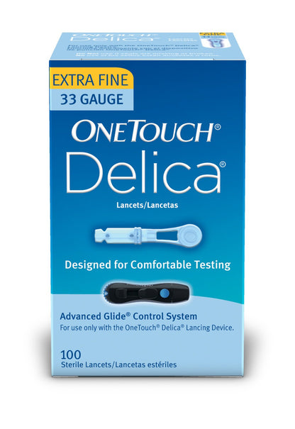 OneTouch® Lancet for Lancing Device 33 Gauge Non-Safety Twist Off Cap Finger (722178_BX)