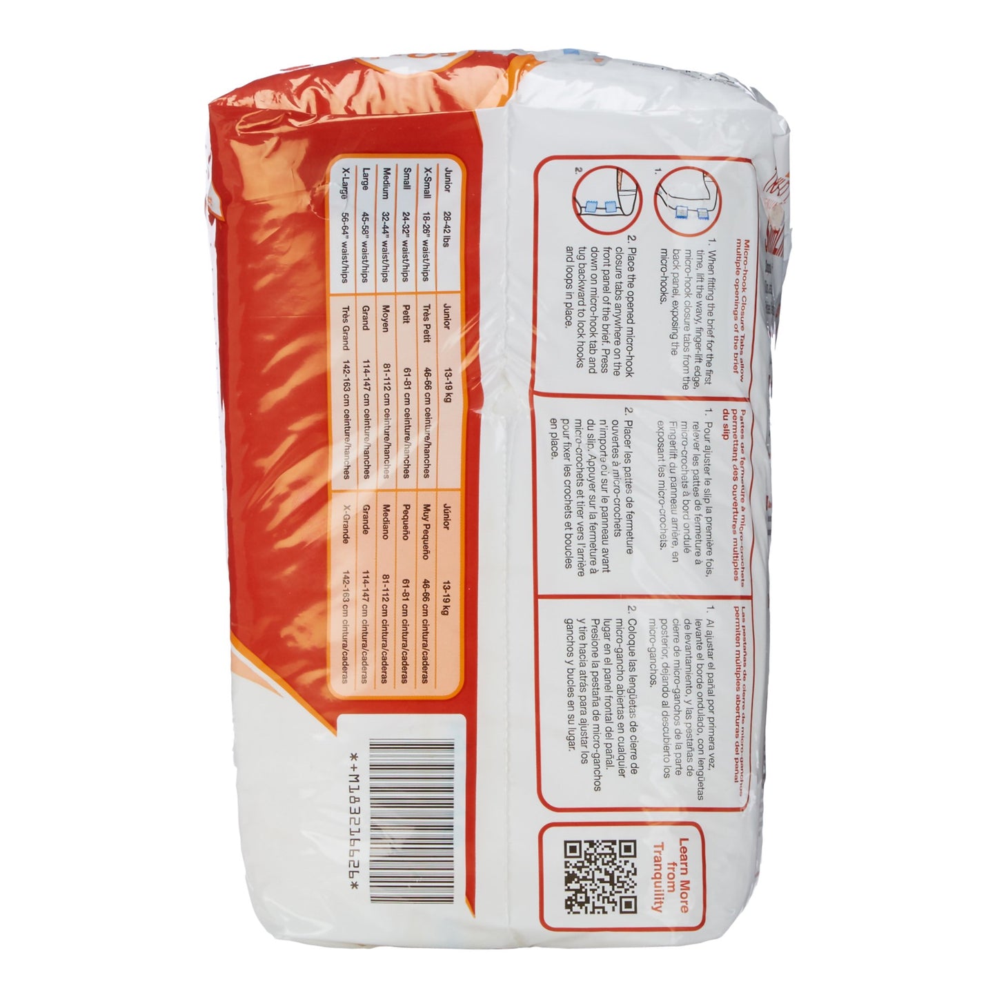 Tranquility® Slimline® Unisex Adult Incontinence Brief X-Small Disposable Heavy Absorbency (417011_BG)