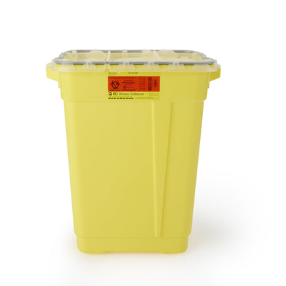 BD™ Chemotherapy Waste Container Yellow Base 23-1/2 H X 20 W X 14-3/4 D Inch Vertical Entry 17 Gallon (425619_CS)