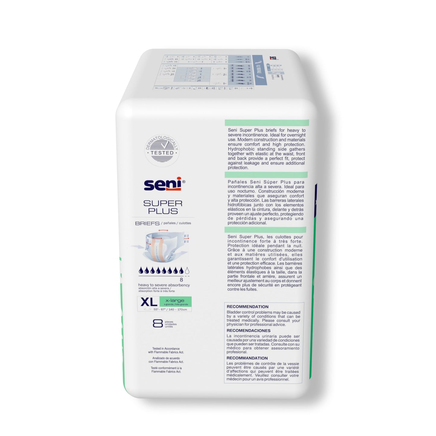 Seni® Super Plus Unisex Adult Incontinence Brief X-Large Disposable Heavy Absorbency (1163830_PK)