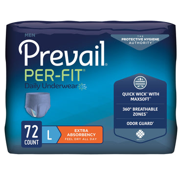 Prevail® Per-Fit® Male Adult Absorbent Underwear Pull On with Tear Away Seams Large Disposable Heavy Absorbency (881920_BG)
