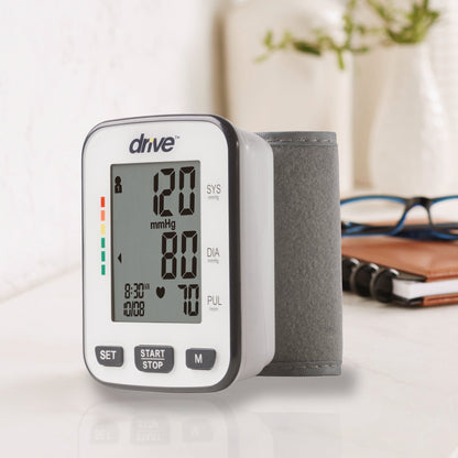 Drive™ Home Automatic Digital Blood Pressure Monitor Medium Cuff Cloth Fabric Cuff 13 - 22 cm Wrist (1047816_EA)