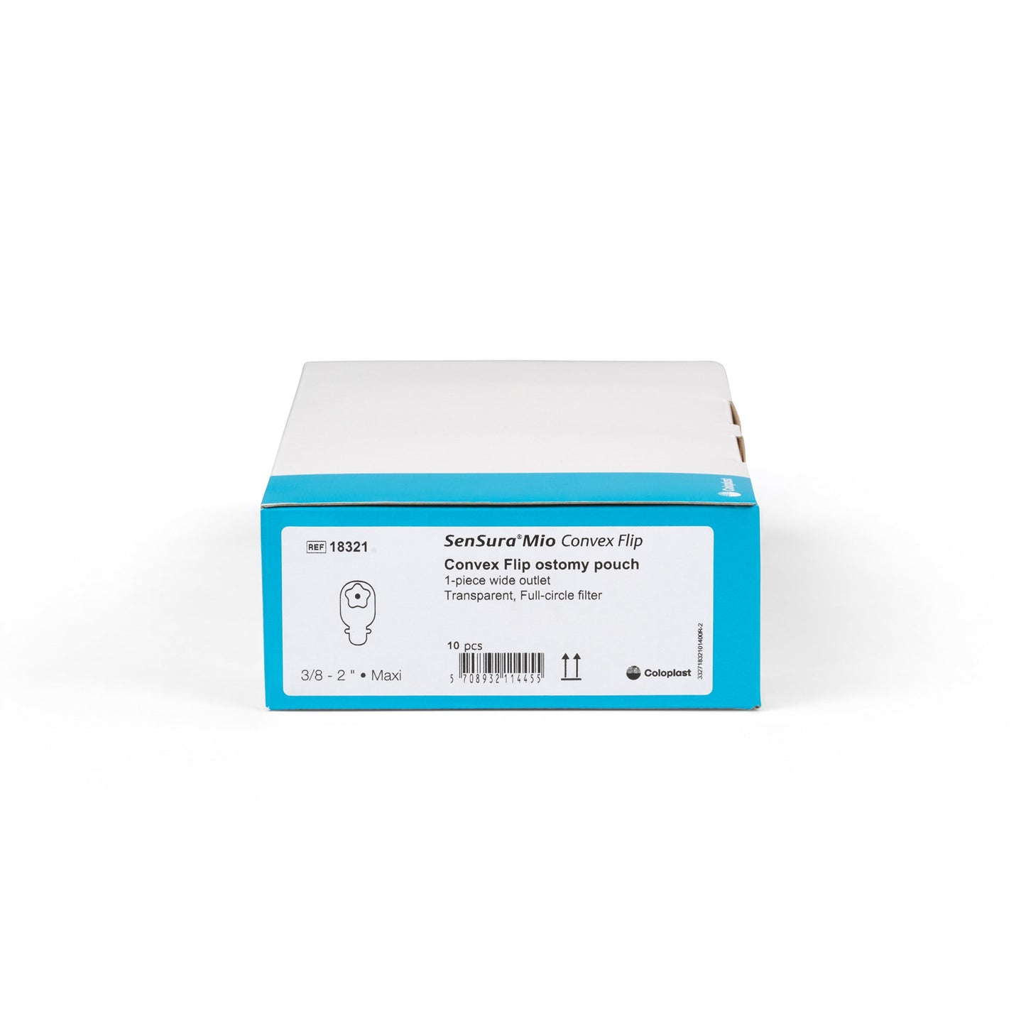 SenSura® Mio Convex Ostomy Pouch One-Piece System 11 Inch Length, Maxi Convex, Trim to Fit 3/8 to 2 Inch Stoma Drainable (1124391_BX)