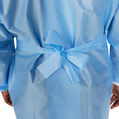 McKesson Protective Procedure Gown One Size Fits Most Blue NonSterile Not Rated Disposable (1247971_CS)