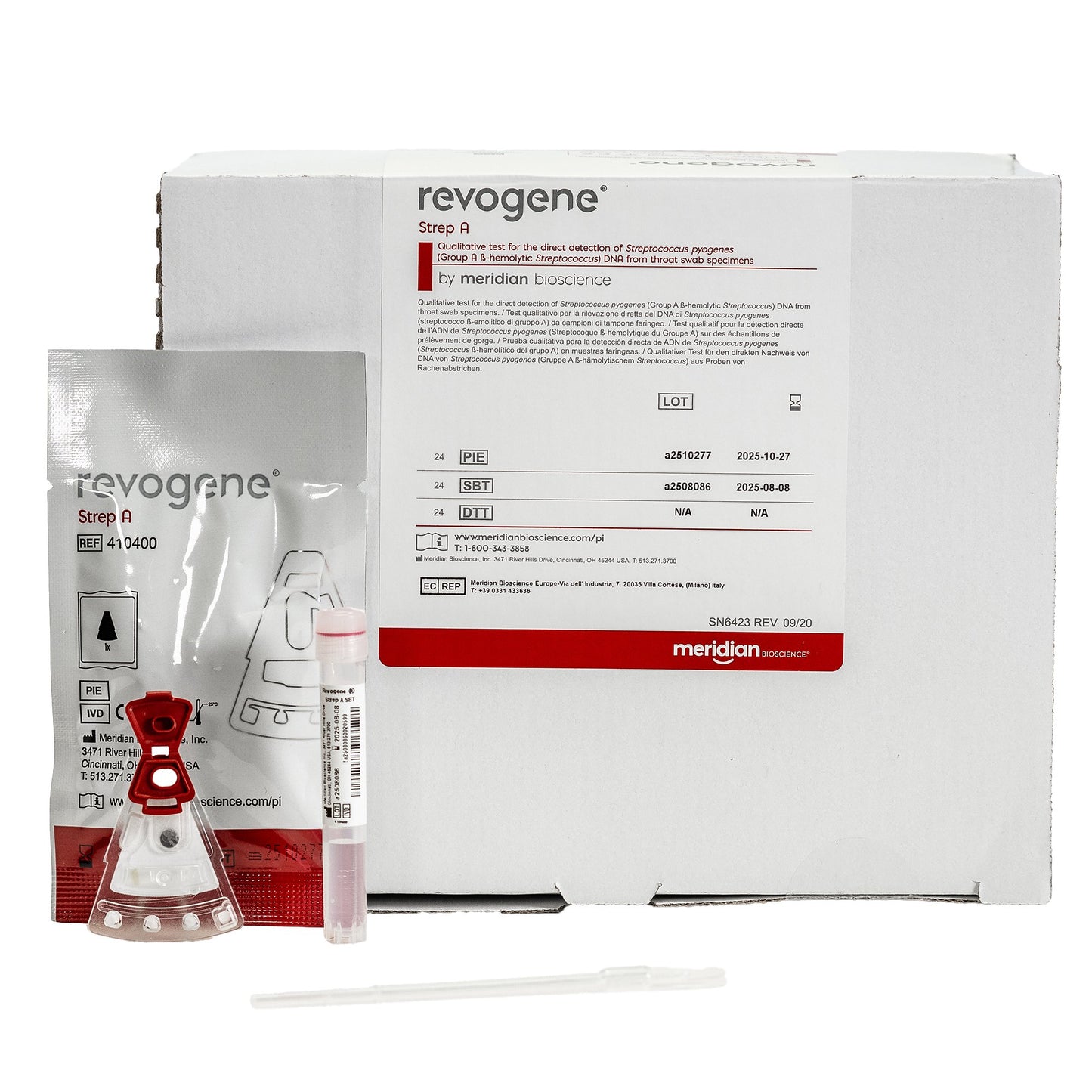 Revogene® Strep A Respiratory Test Kit Strep A Test 24 Tests CLIA Non-Waived (1151946_BX)