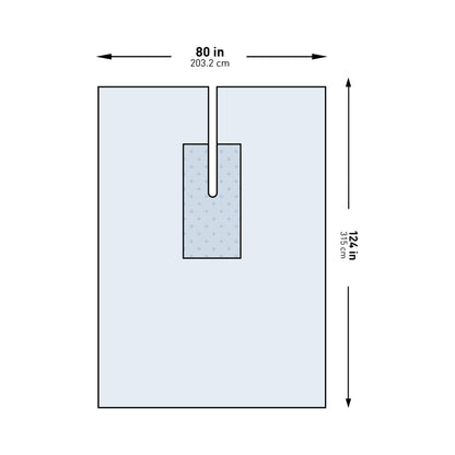McKesson Orthopedic Drape U-Drape with Split 80 W X 124 L Inch Sterile (1101296_CS)