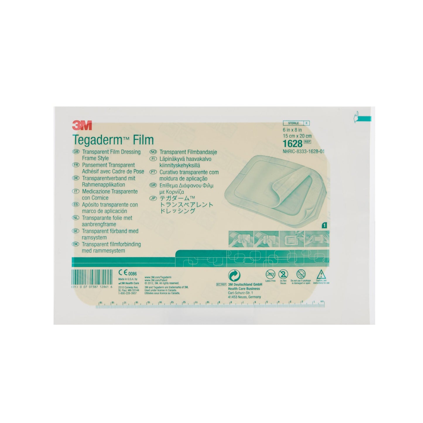 3M™ Tegaderm™ Transparent Film Dressing 6 X 8 Inch Frame Style Delivery Rectangle Sterile (121653_BX)